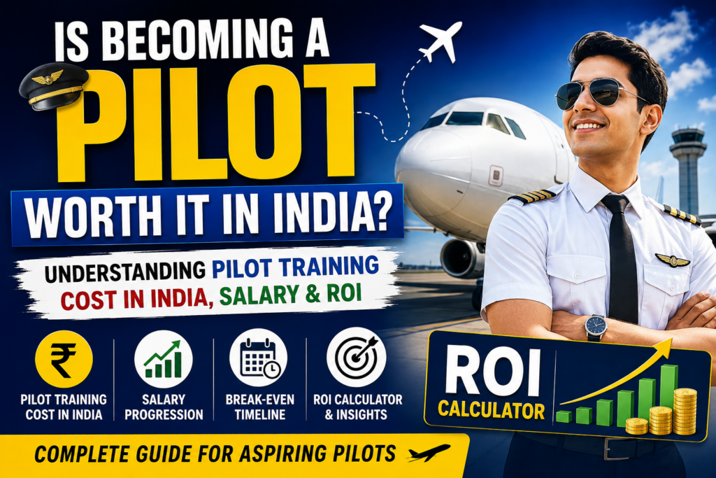 pilot training cost in India, salary progression and pilot career ROI